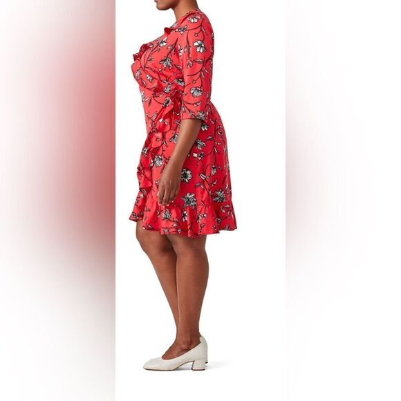 Junarose Floral Wrap Dress Size 22 - Picture 2 of 10